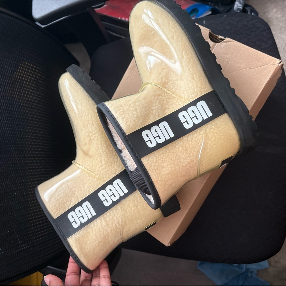 UGG Cream and Black Ankle Boots - Picture 3 of 6